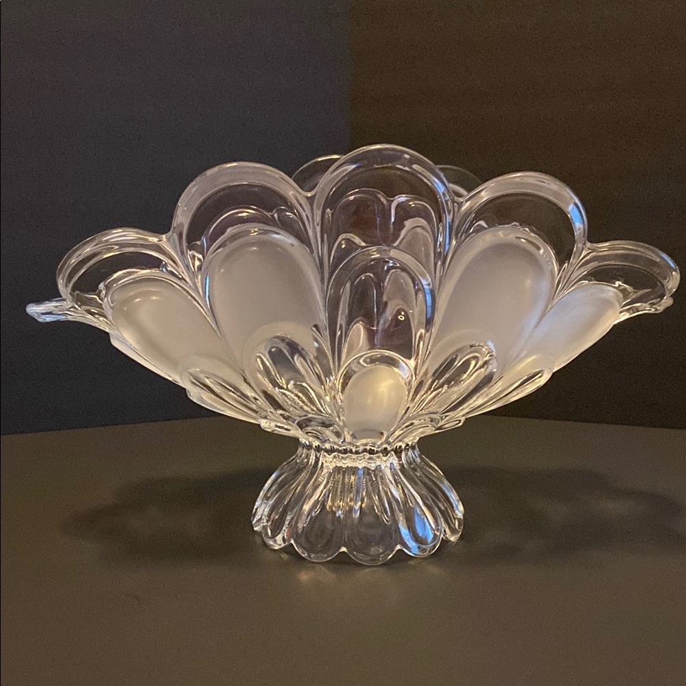 Vintage Clear Glass Decorative Bowl